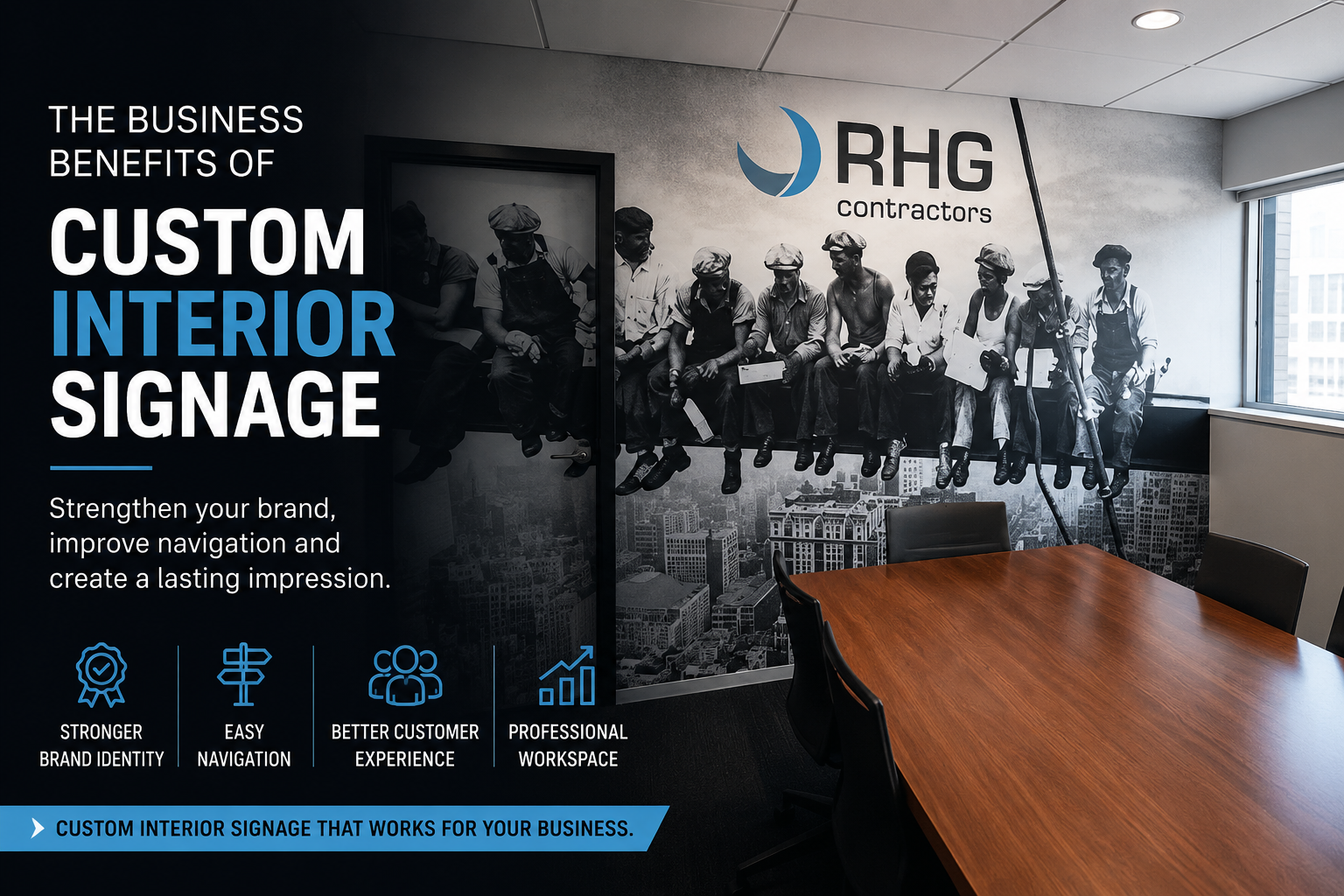 Custom interior signage